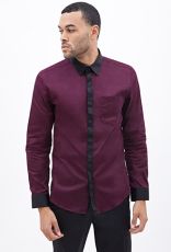 Cămașa cu guler colorat